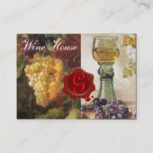 GLAS VAN WIJN, OUDE DRUIVENVINEYARD, RODE WAXZETEL VISITEKAARTJE (Achterkant)