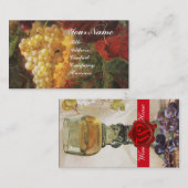 GLAS VAN WIJN, OUDE DRUIVENVINEYARD, RODE WAXZETEL VISITEKAARTJE (Voorkant / Achterkant)