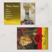 GLAS VAN WIJN, OUDE DRUIVENVINEYARD, RODE WAXZETEL VISITEKAARTJE (Voorkant / Achterkant)