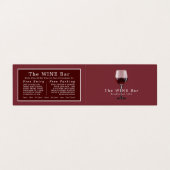 Glas van Wijn, Wijnbar/Winery, Gedetailleerd Visitekaartje (Buitenkant ongevouwen)