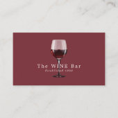 Glas van Wijn, Wijnbar/Winery Visitekaartje (Voorkant)