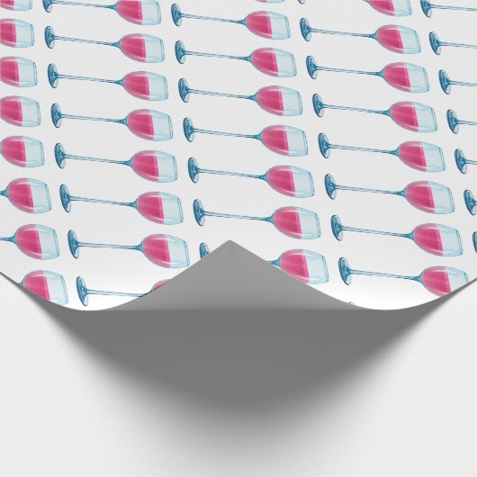 Glas van wijnrestanten cadeaupapier (Hoek)