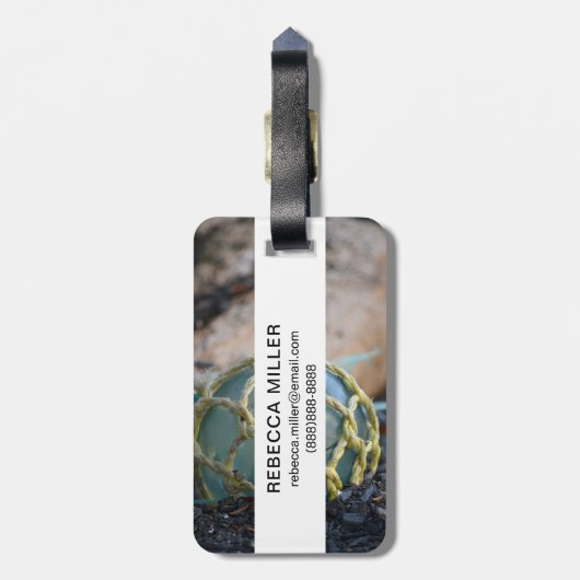 Glas Vissen Float, verticaal Bagagelabel (Achterkant verticaal)