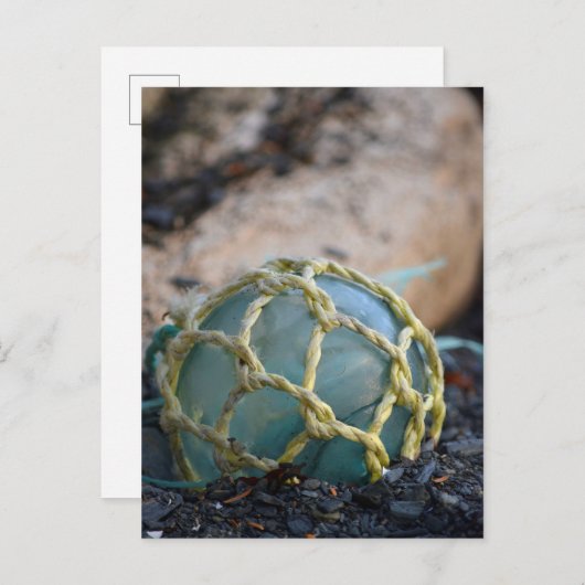 Glas Vissen Float, verticaal Briefkaart (Voorkant / Achterkant)