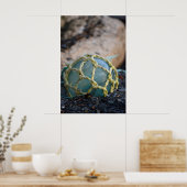 Glas Vissen Float, verticaal Poster (Keuken)