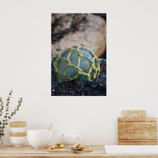 Glas Vissen Float, verticaal Poster (Keuken)