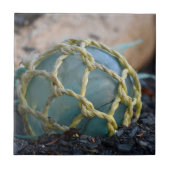 Glas Vissen Float, verticaal Tegeltje (Voorkant)