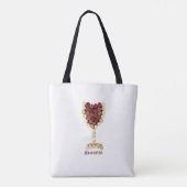 Glas voor kurken, gepersonaliseerd tote bag (Achterkant)