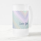 Glas voor Paarse, blauwe en groene strepen Matglas Bierpul (Voorkant rechts)