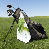 Glas water met limoen plakjes en rietjes Best Golfhanddoek (Groen)