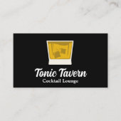 Glas whisky en ijs visitekaartje (Voorkant)