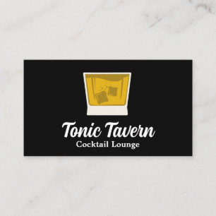 Glas whisky en ijs visitekaartje