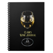 Glas White Wine/Personalized Wine Journal Notitieboek (Voorkant)
