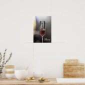 Glas Wijn Foto Poster (Keuken)