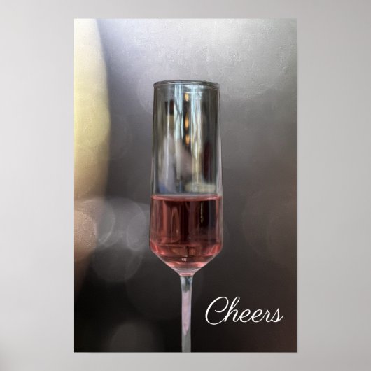 Glas Wijn Foto Poster (Voorkant)