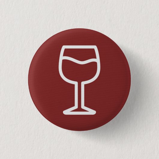 Glas Wijn Knop Ronde Button 3,2 Cm (Voorkant)