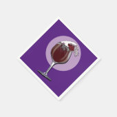 Glas wijn kunst servet (Hoek)