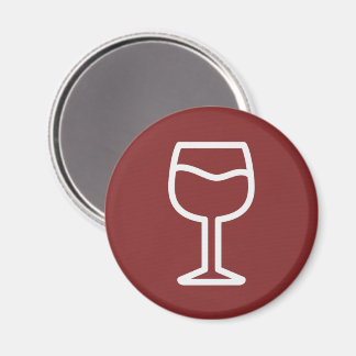 Glas wijn magneet