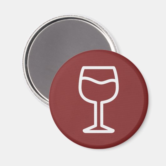 Glas wijn magneet (Voorkant / Achterkant)