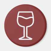 Glas wijn magneet (Voorkant)