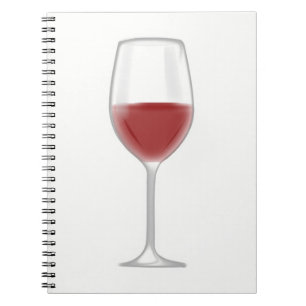 Glas wijn notitieboek