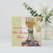 GLAS WIJN, OUDE WIJNBERG PARTY KAART (Staand voorkant)