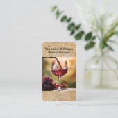 Glas wijn schenken | Proeverijen Visitekaartje (Staand voorkant)