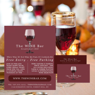 Glas Wijn, Wijnbar/Wijnmakerij Adverteren Flyer