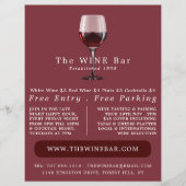 Glas Wijn, Wijnbar/Wijnmakerij Adverteren Flyer (Voorkant)