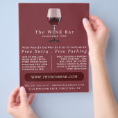 Glas Wijn, Wijnbar/Wijnmakerij Adverteren Flyer (Hand)