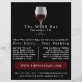 Glas Wijn, Wijnbar/Wijnmakerij Adverteren Flyer (Voorkant)