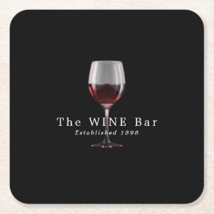 Glas wijn, wijnbar/wijnmakerij kartonnen onderzetters