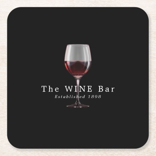 Glas wijn, wijnbar/wijnmakerij kartonnen onderzetters (Voorkant)