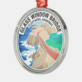 Glas Window Brug Bahamas Metalen Ornament (Links)