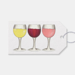 Glas witte rode bril Winery Wine Lover Cadeaulabel