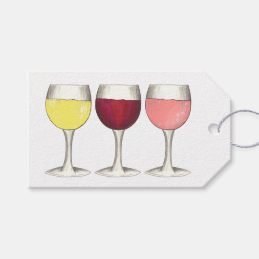 Glas witte rode bril Winery Wine Lover Cadeaulabel (Voorkant (Horizontaal))