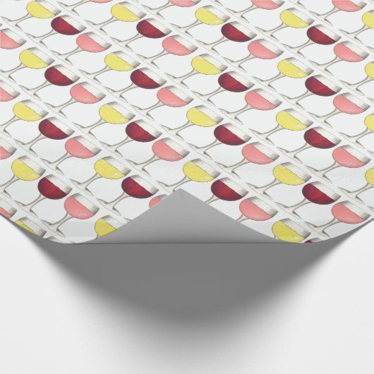 Glas witte rode bril Winery Wine Lover Cadeaupapier (Hoek)