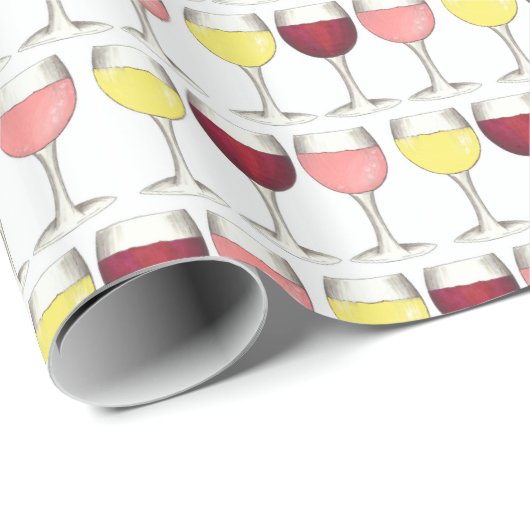 Glas witte rode bril Winery Wine Lover Cadeaupapier (Rol Hoek)