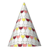 Glas witte rode bril Winery Wine Lover Feesthoedjes (Voorkant)