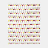 Glas witte rode bril Winery Wine Lover Fleece Deken (Voorkant)
