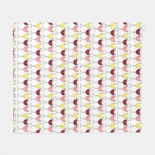 Glas witte rode bril Winery Wine Lover Fleece Deken (Voorkant (Horizontaal))