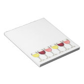 Glas witte rode bril Winery Wine Lover Notitieblok (Schuin)