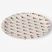 Glas witte rode bril Winery Wine Lover Papieren Bordje (Gekanteld)