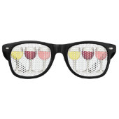 Glas witte rode bril Winery Wine Lover Retro Zonnebril (Voorkant)