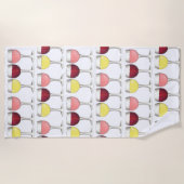 Glas witte rode bril Winery Wine Lover Strandlaken (Voorkant)