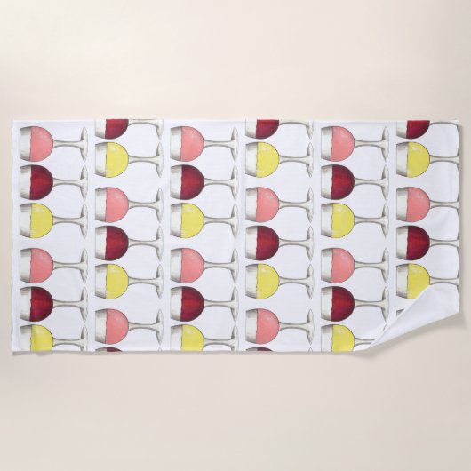 Glas witte rode bril Winery Wine Lover Strandlaken (Voorkant)