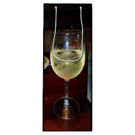 Glas witte wijn op een wijn Canvas tas Wijn Cadeautas