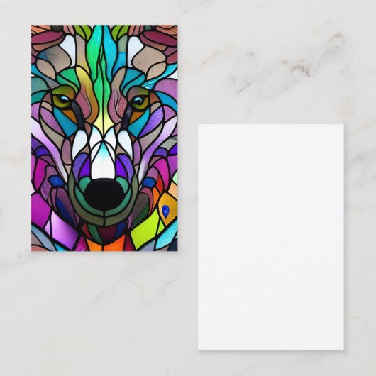Glas Wolf Graphic Visitekaartje (Voorkant / Achterkant)