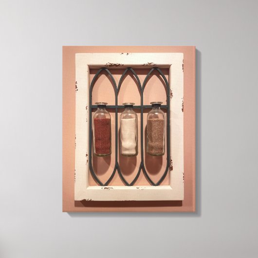 Glas Zandflessen Muurkunst Canvas Afdruk (Voorkant)