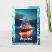 Glas Zeilboot Verjaardag Kaart (Voorkant)